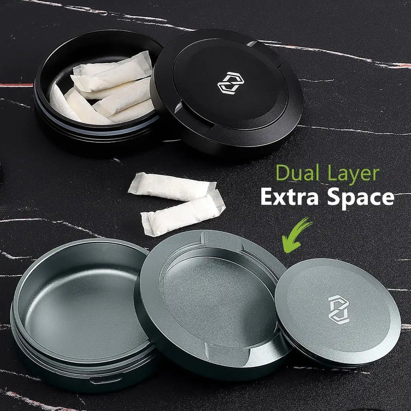 OZCHIN 2 Layers Aluminum Container(Black&grey)