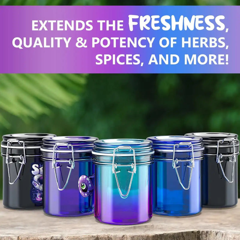 SafeDelux Airtight Glass Jar(Solid Colors&Gradients)