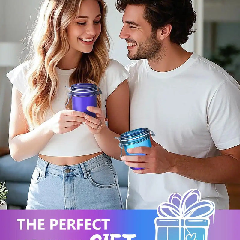 SafeDelux Airtight Glass Jar(Solid Colors&Gradients)