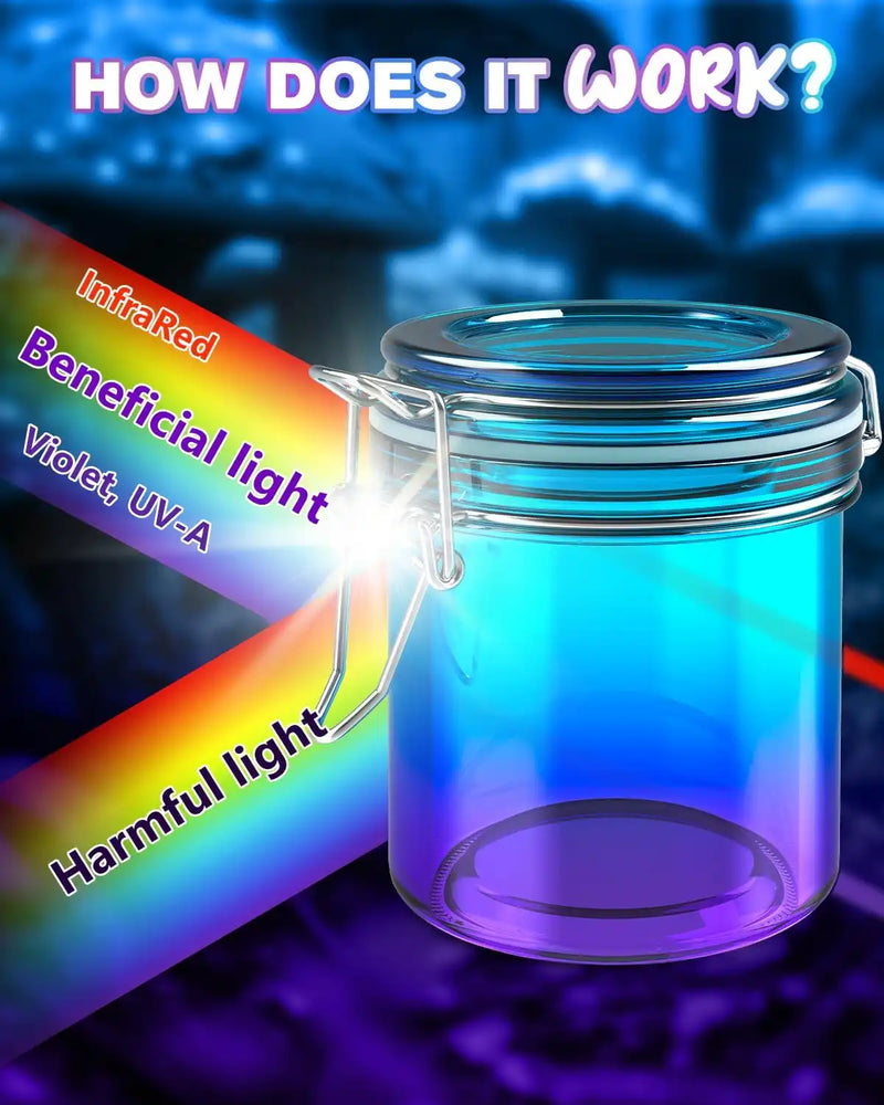 SafeDelux Airtight Glass Jar(Solid Colors&Gradients)