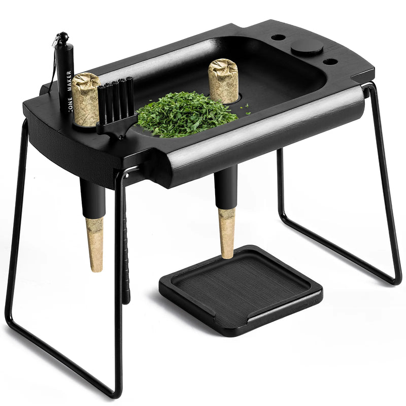 SafeDelux | Small Folding Rolling Tray Kits | Black