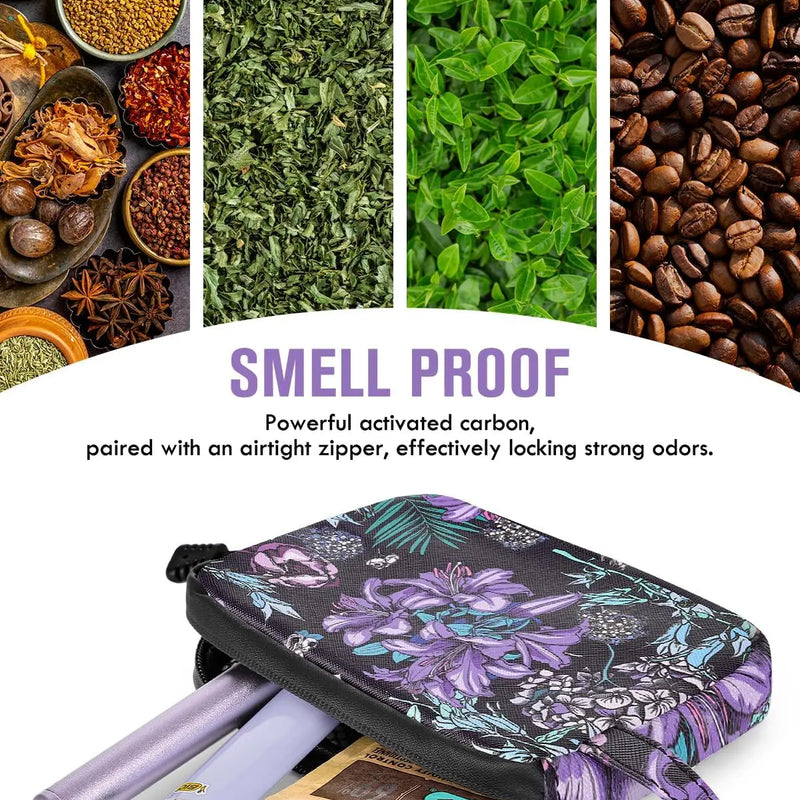 SafeDelux Odorless Bag with Activated Carbon Fiber Liner (Purple)