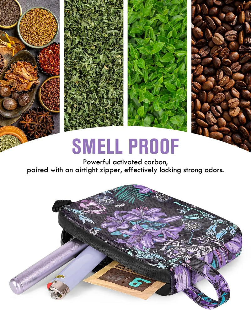 SafeDelux Odorless Bag with Activated Carbon Fiber Liner (Purple)