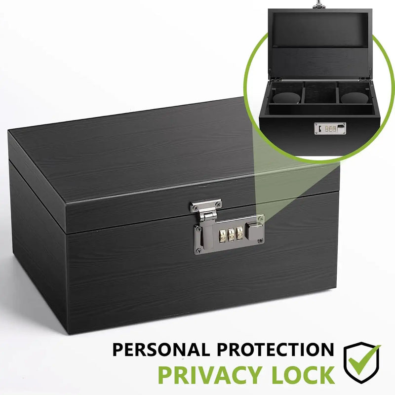 OZCHIN Locking Bamboo Stash Box Kits