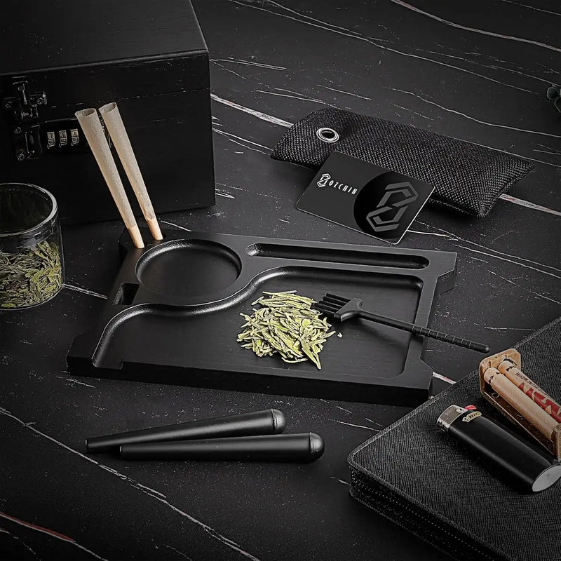 OZCHIN Locking Bamboo Stash Box Kits