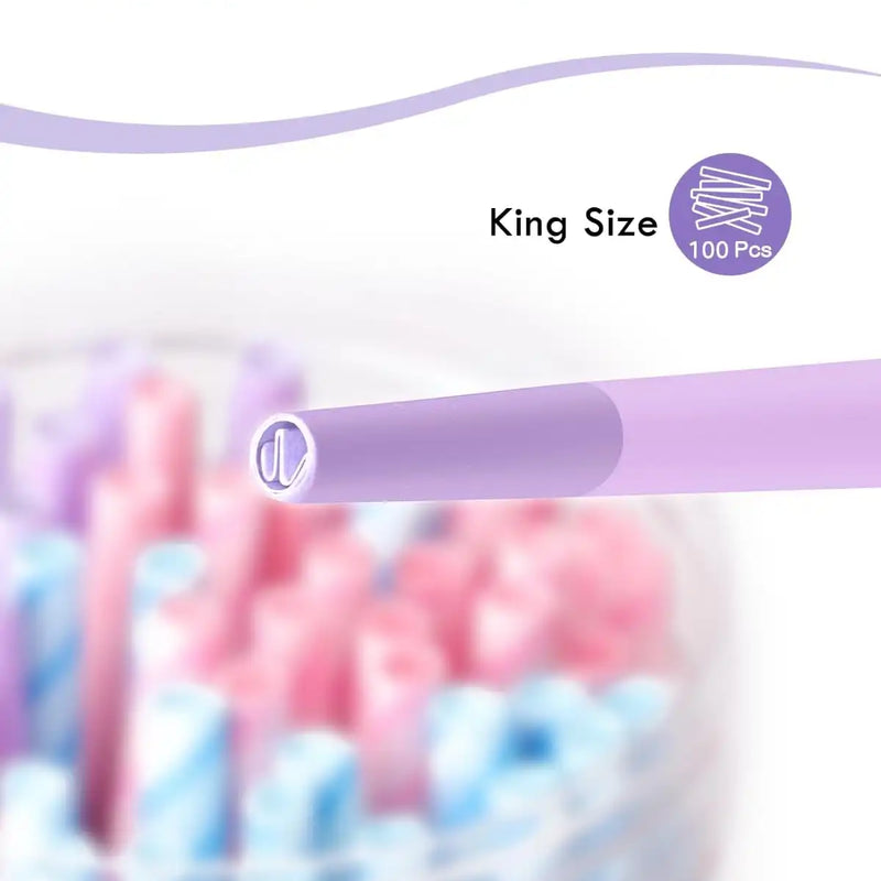 SafeDelux Cones Rolling Paper 100 Pack(Purple&Pink-Stripes)