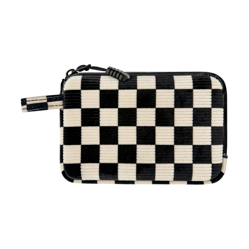 SafeDelux | Smell Proof PU Hand Bag 6.7x4.7 in | Check