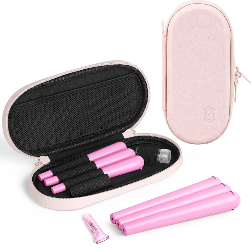 OZCHIN | Hard Shell Pouch Kits 7.7x3.9 inches Pink details