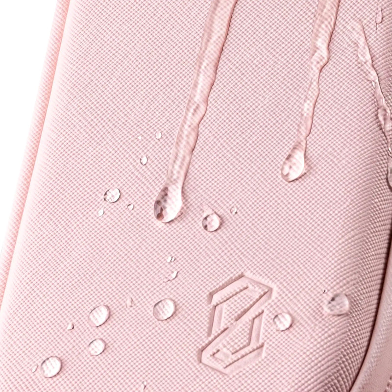 OZCHIN | Hard Shell Pouch Kits 7.7x3.9 inches Pink outer detail