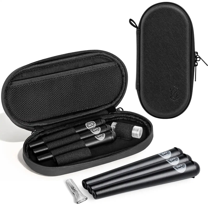 OZCHIN | Hard Shell Pouch Kits 7.7x3.9 inches Black details