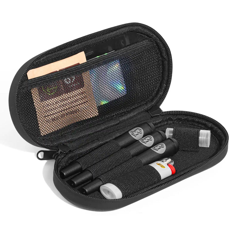 OZCHIN | Hard Shell Pouch Kits 7.7x3.9 inches Black inner detail