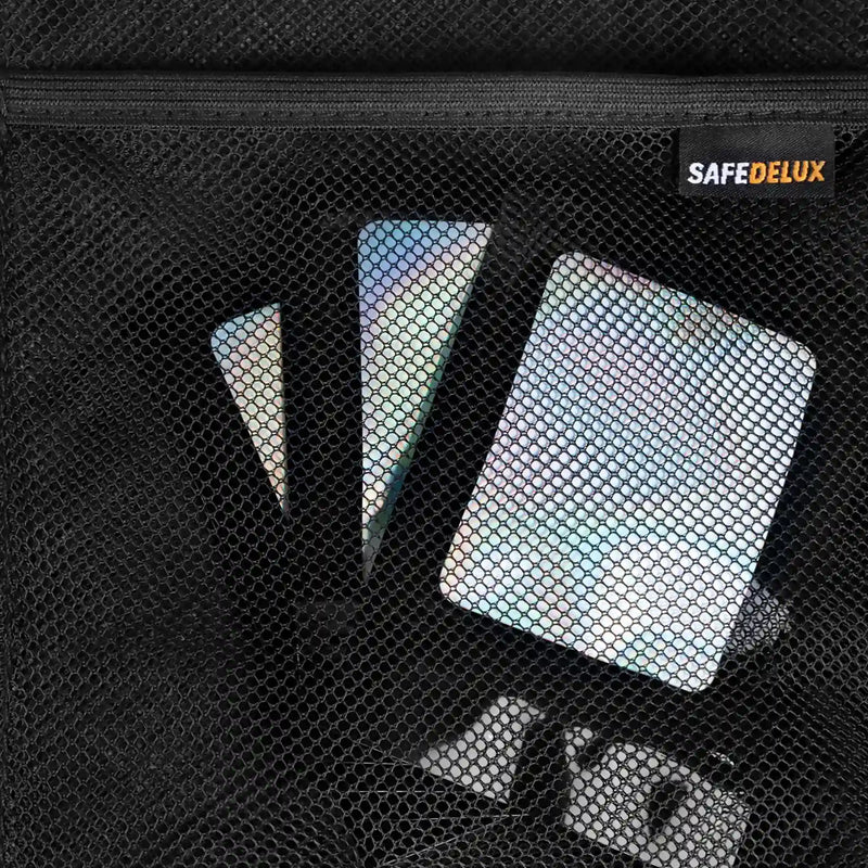 SafeDelux Vireon | Lockable Stink Smell Control Bag 7x6 inches mesh pocket detail