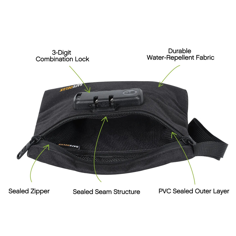 SafeDelux Vireon | Lockable Stink Smell Control Bag 7x6 inches details