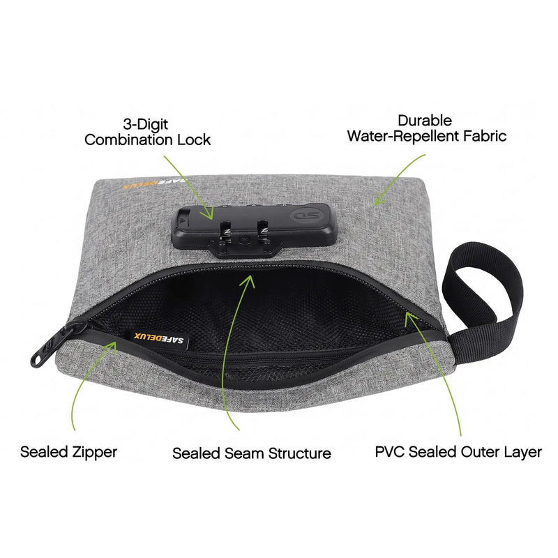 SafeDelux Vireon | Lockable Stink Smell Control Bag 7x6 inches SafeDelux